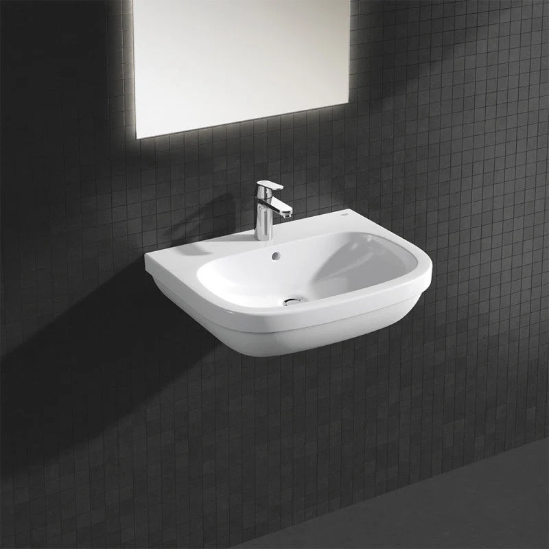 Mitigeur lavabo EUROSMART GROHE 23325000 - taille M - bec droit - avec vidage - chromé