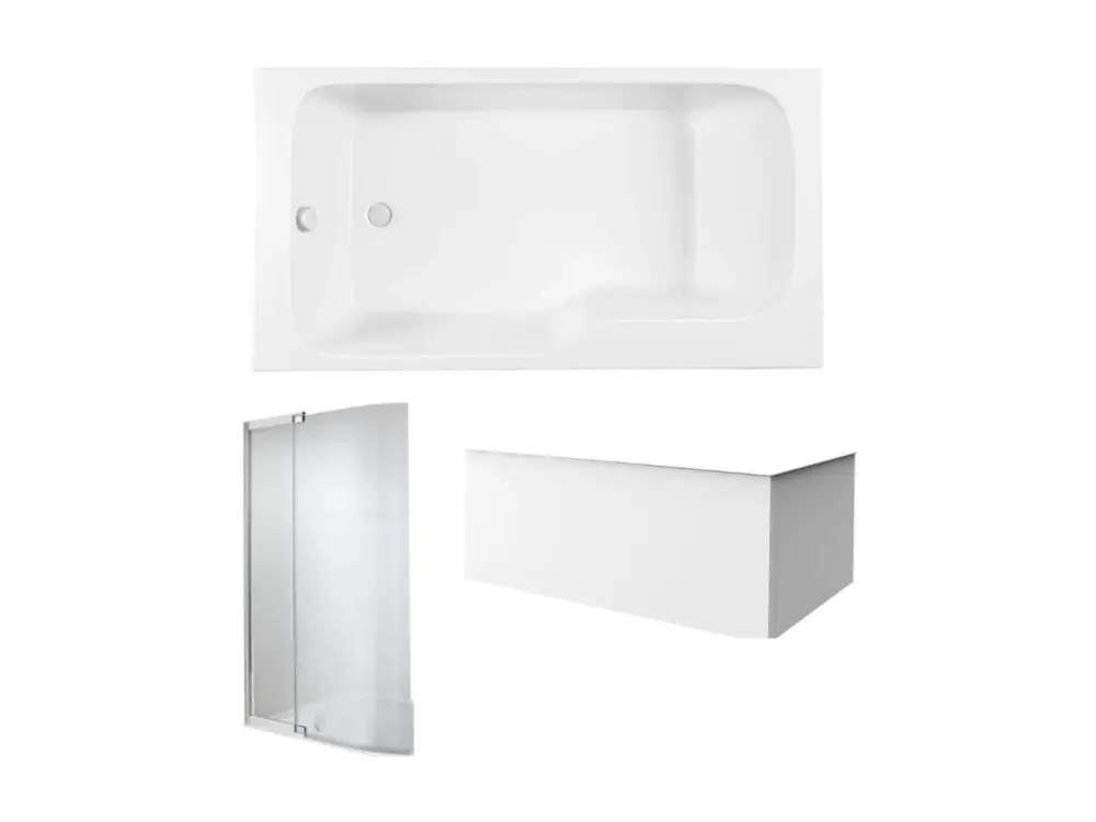 Professionnel Haute Qualité Baignoire bain douche JACOB DELAFON Malice antidérapante + tablier angle + pare bain | 170 x 9...