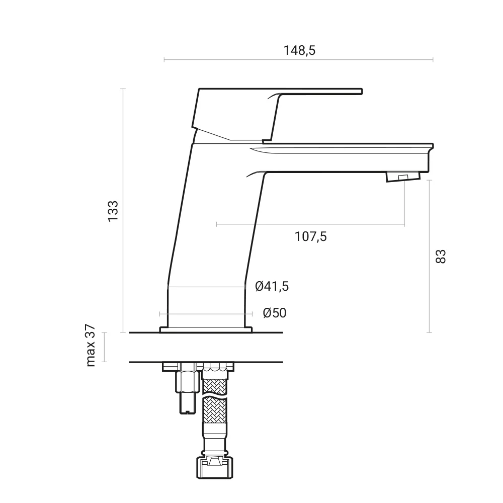 Composition Brezza avec mitigeur lavabo + bidet en laiton chromé