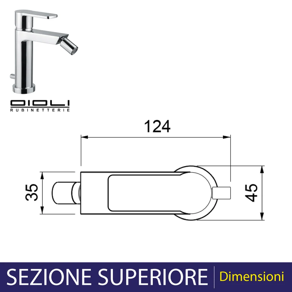 Miscelatore bidet con aeratore snodabile cromo lucido Neuf Detroit