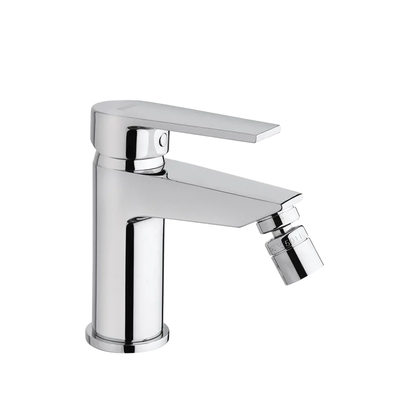 Mitigeur monocommande Bidet avec vidage finition chromée collection LOGOS+ de Mamoli Rubinetterie
