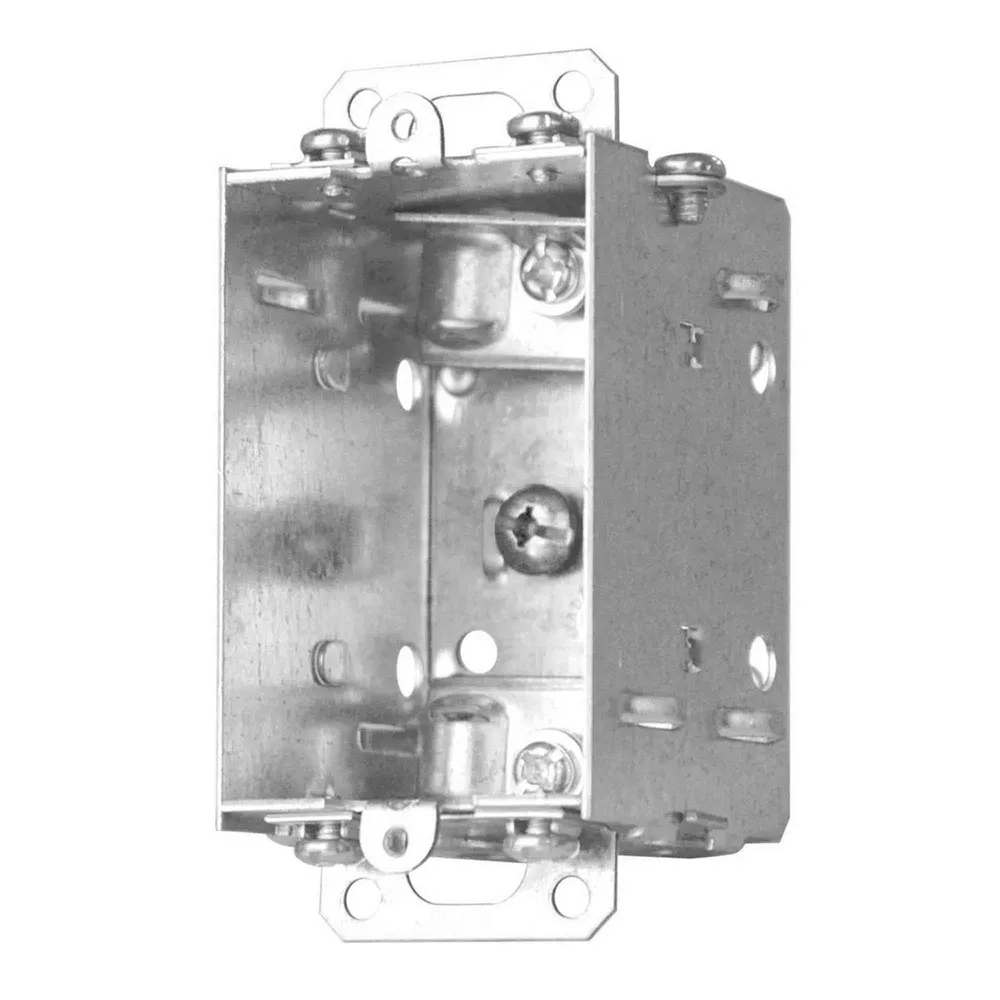 Conduit rigide PVC Boîte électrique rectangulaire regroupable pour (1) dispositif avec vis de mise à terre surélevée et pa...