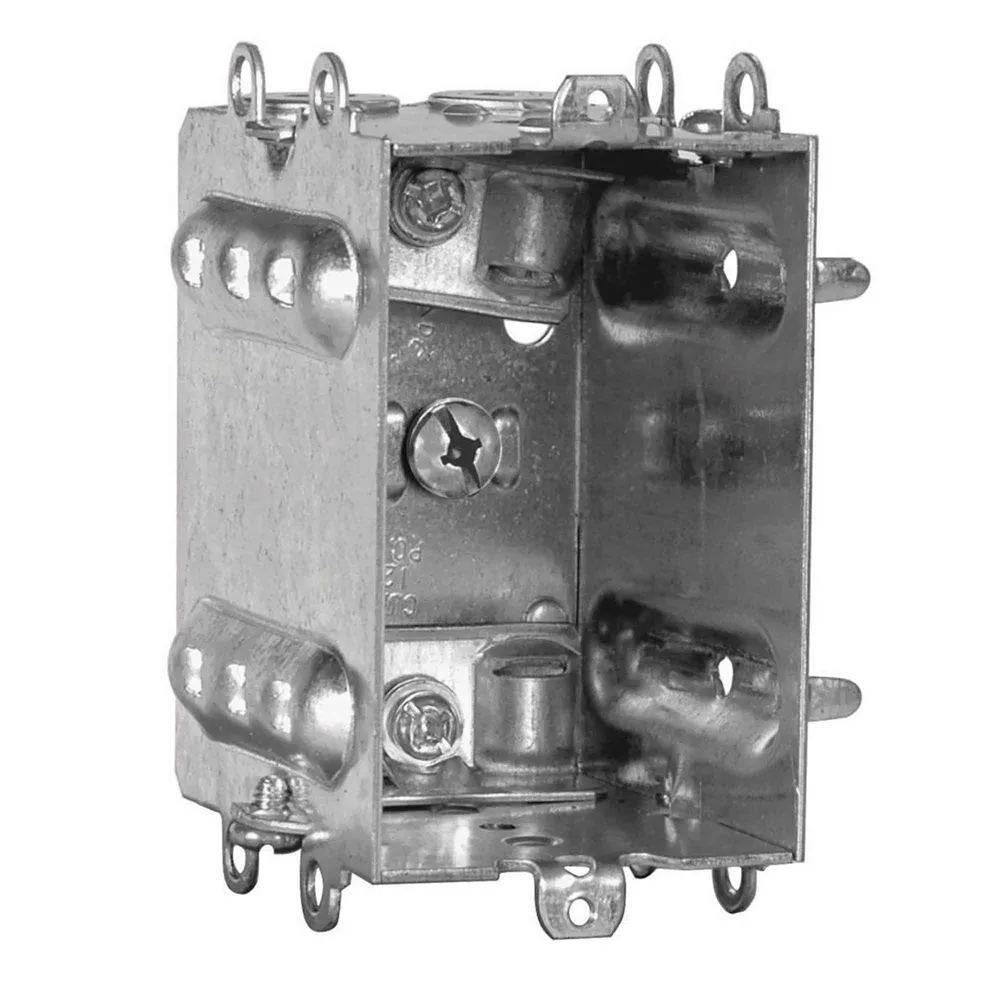 Raccord coudé pour conduit Boîte électrique rectangulaire regroupable pour (1) dispositif, 2'' de profondeur (10 po3)