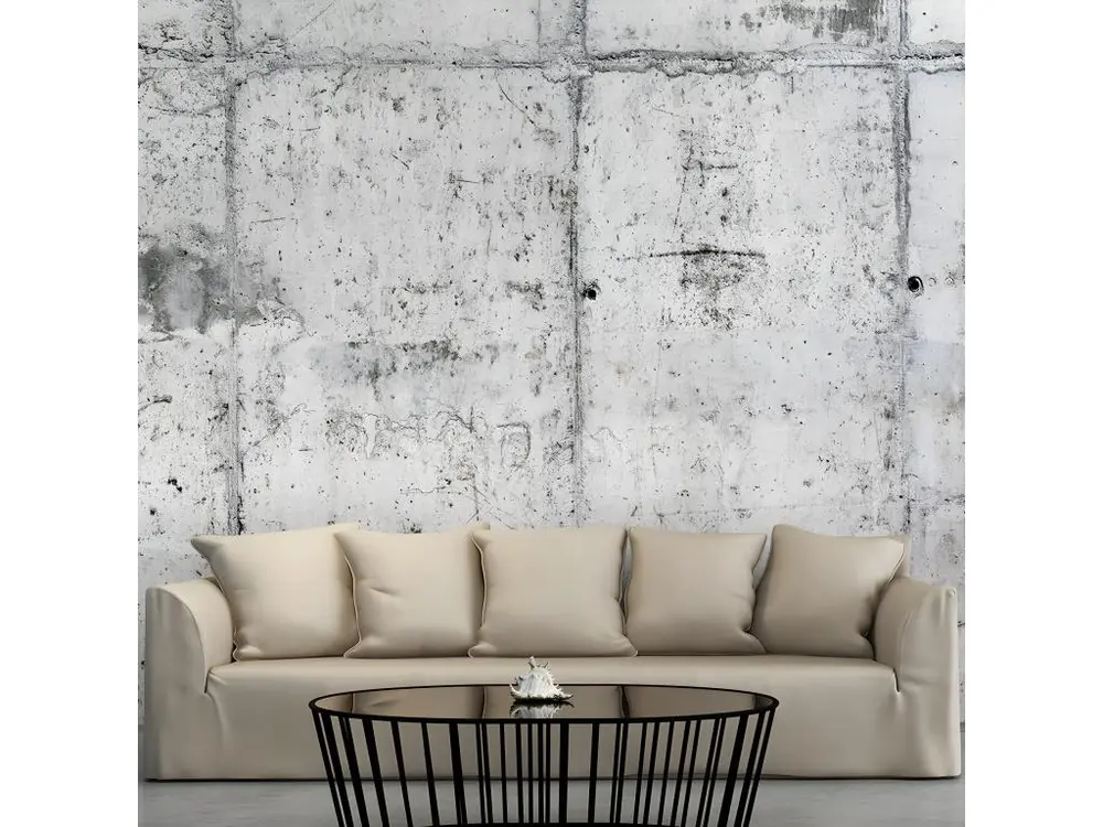 Papier peint intissé Fonds et Dessins Concrete Wall : Taille - 200 x 140 cm colle prête à l'emploi