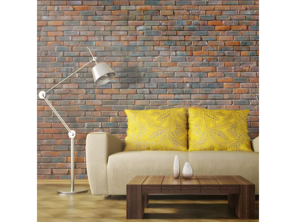 Papier peint intissé Fonds et Dessins Mur en briques : Taille - 300 x 231 cm Motif Rayures