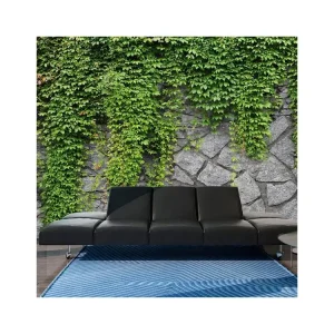Papier peint intissé Fonds et Dessins Mur vert : Taille - 200 x 140 cm Couleur Bleu Canard