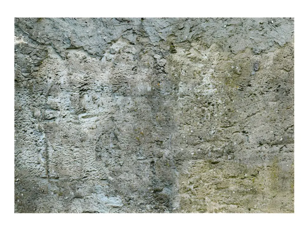 Papier peint intissé Fonds et Dessins Stony Barriere : Taille - 300 x 210 cm Couleur Bleu Canard