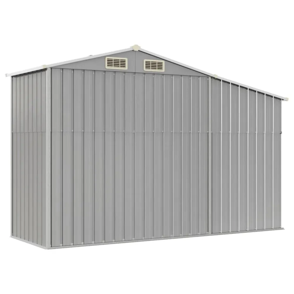 Abri de jardin cabane cabanon maison de stockage remise extérieur hangar outils ferme 277 x 93 x 179 cm acier galvanisé gr...