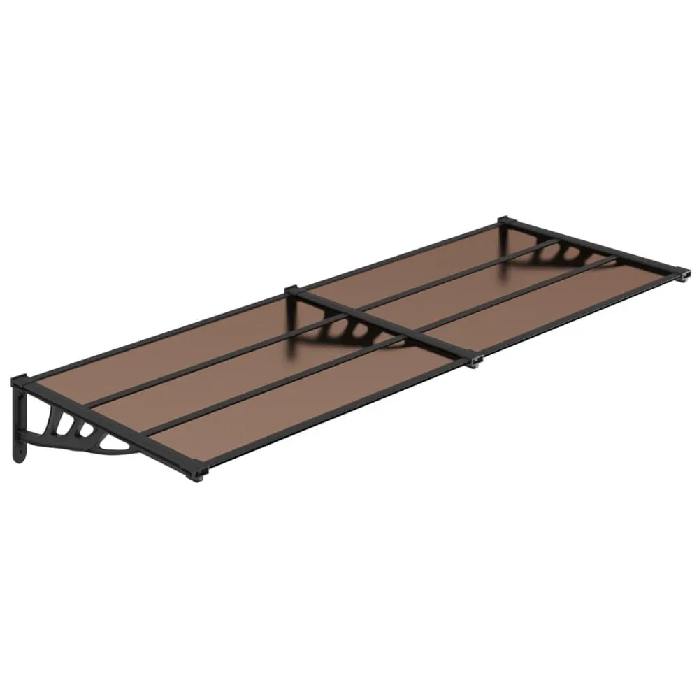 Auvent de porte Noir 239x90 cm Lexan