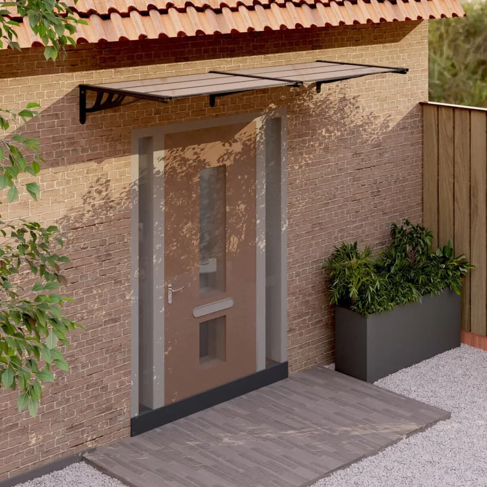 Auvent de porte Noir 239x90 cm Lexan