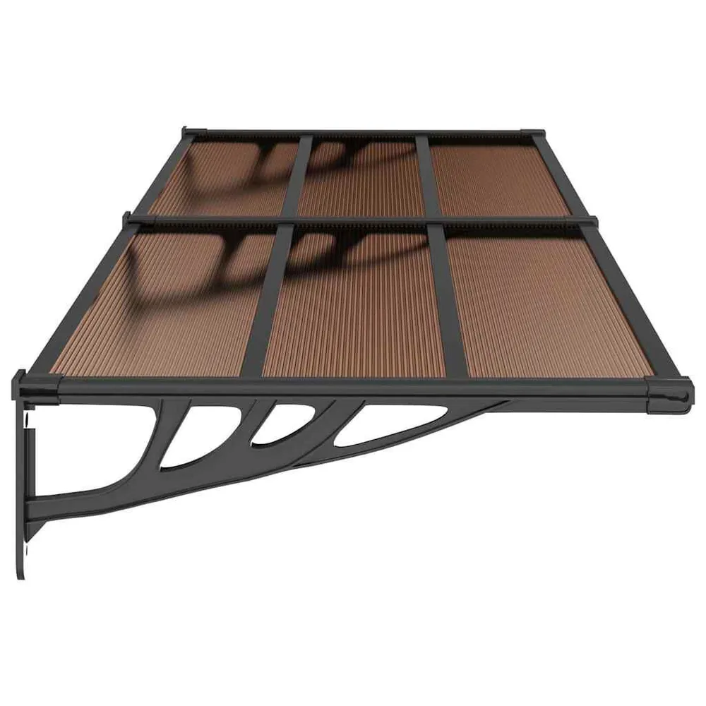 Auvent de porte Noir 239x90 cm Lexan