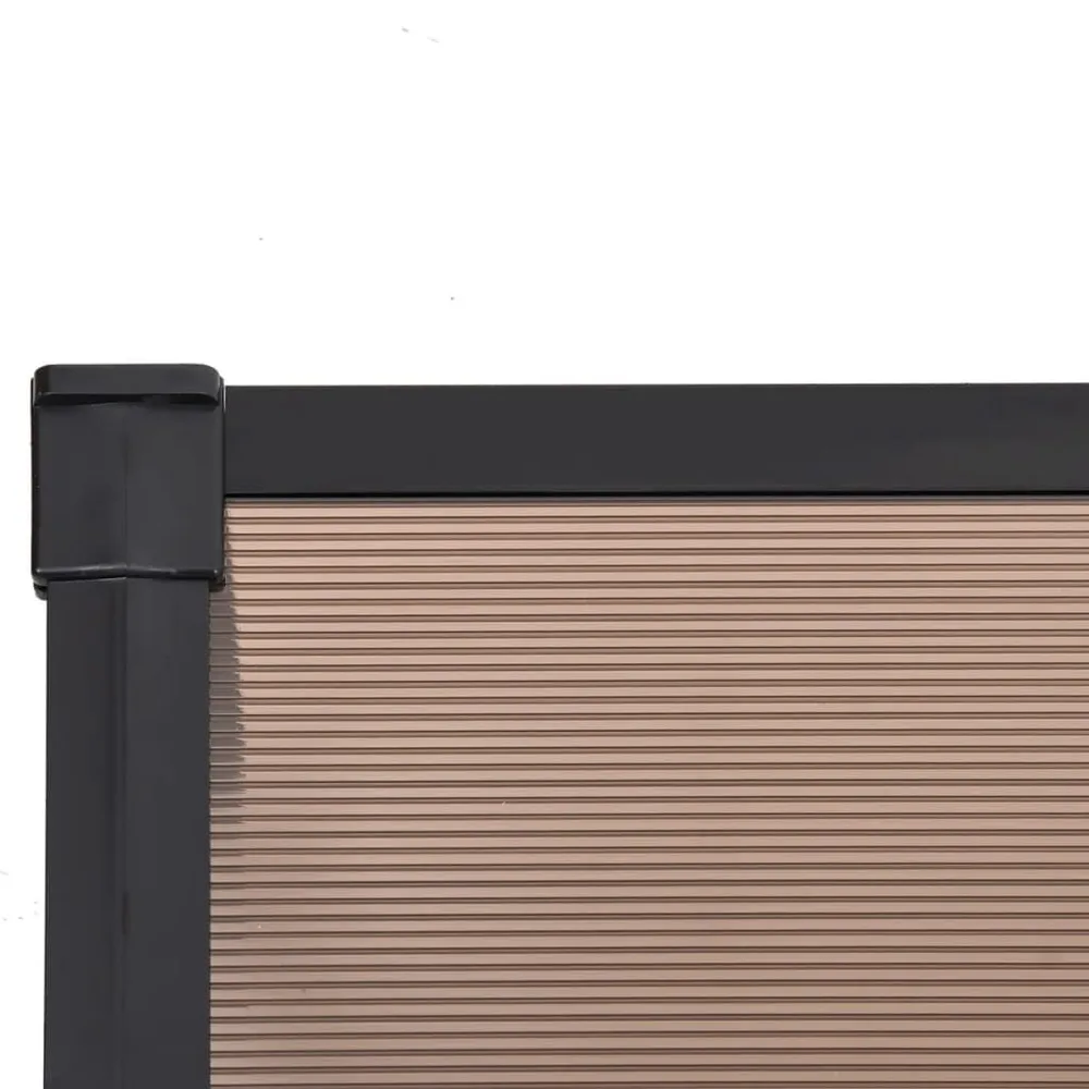 Auvent de porte Noir 239x90 cm Lexan
