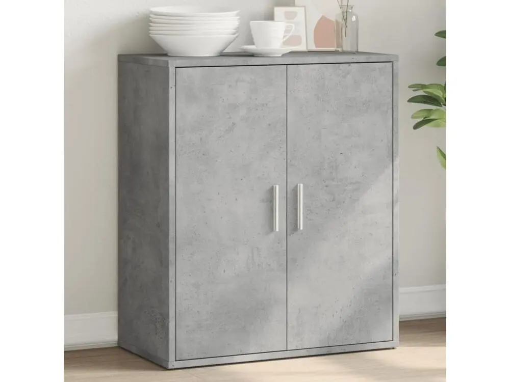 Buffet gris béton 60x31x70 cm bois d'ingénierie - Compatible Multimarque