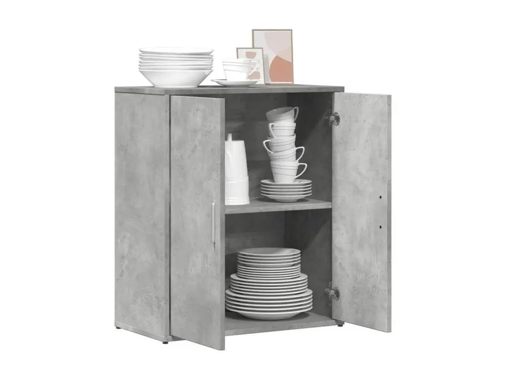 Buffet gris béton 60x31x70 cm bois d'ingénierie - Compatible Multimarque
