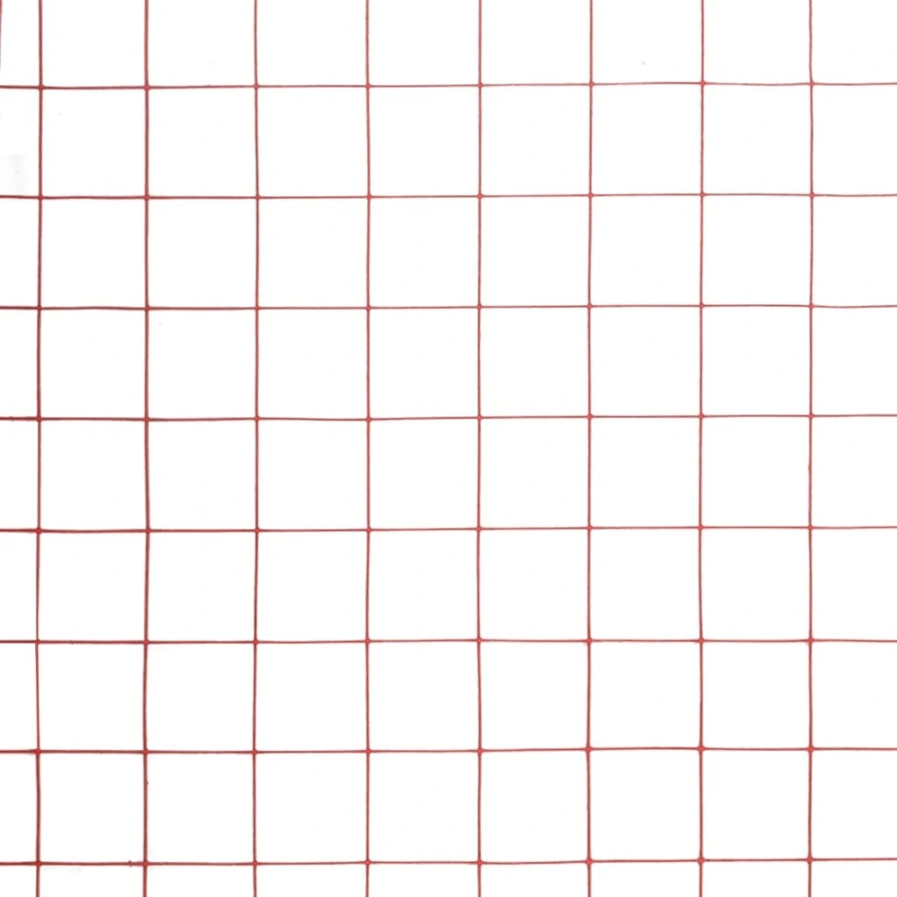 Grillage acier avec revêtement en vinyle 25x1 m rouge