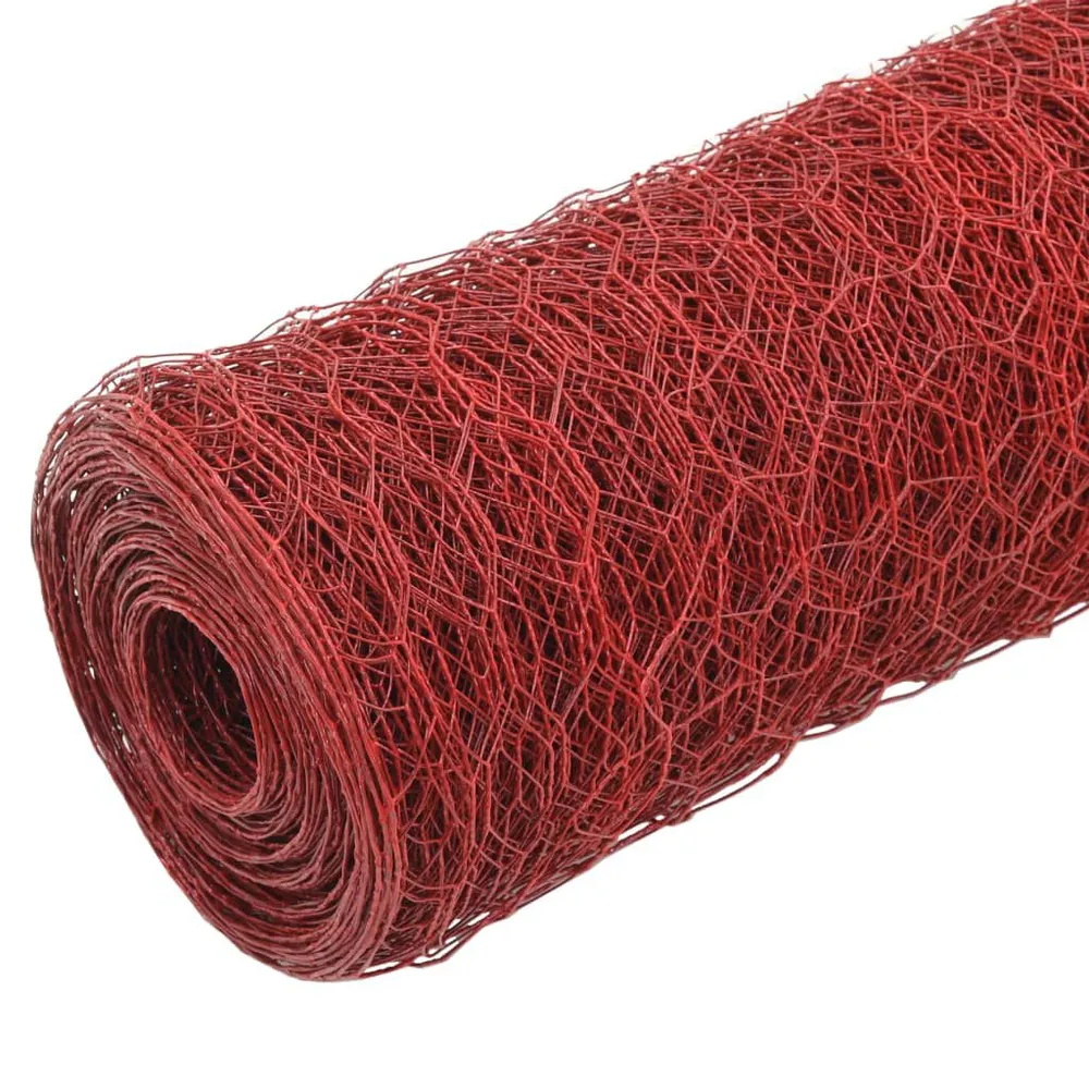 Grillage Acier avec revêtement en VINYLE 25x1 m Rouge