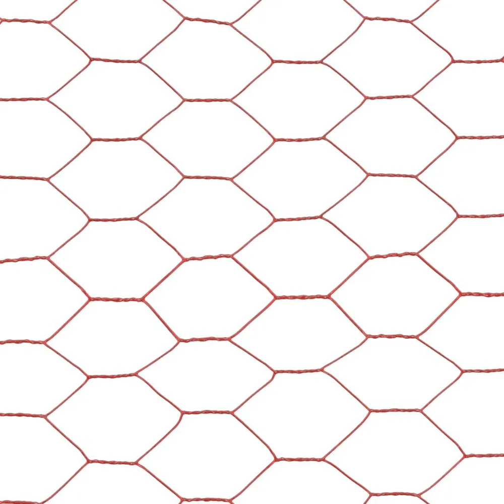 Grillage Acier avec revêtement en VINYLE 25x1 m Rouge