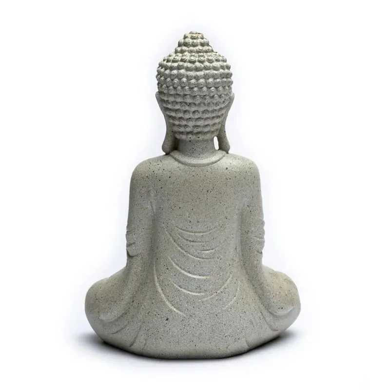 Bouddha méditant gris avec bougeoir pour chambre d'enfant