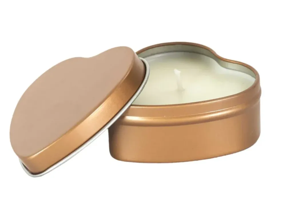 BOUGIE DE MASSAGE FLEUR DE CERISIER avec base en bois