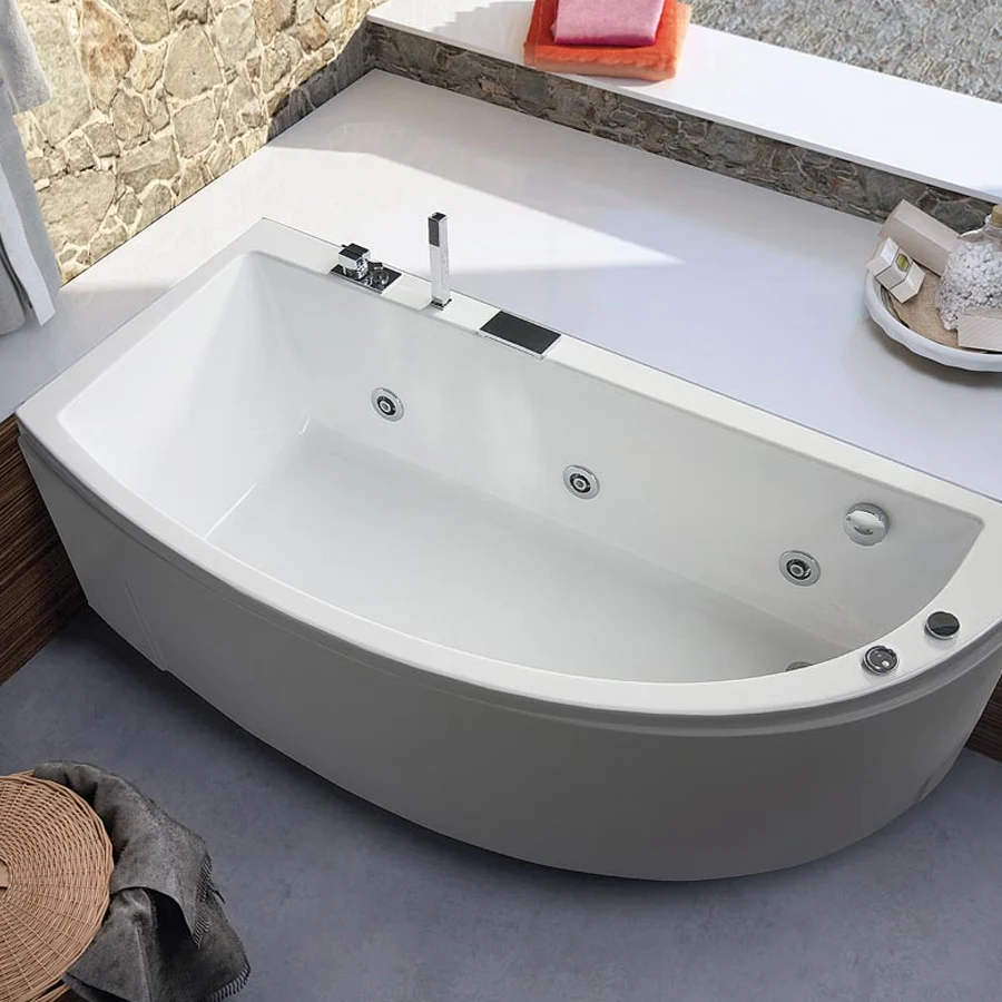 Éclairage Décoratif LED Vasca idromassaggio asymétrique en acrylique avec démarrage pneumatique Modèle Neo