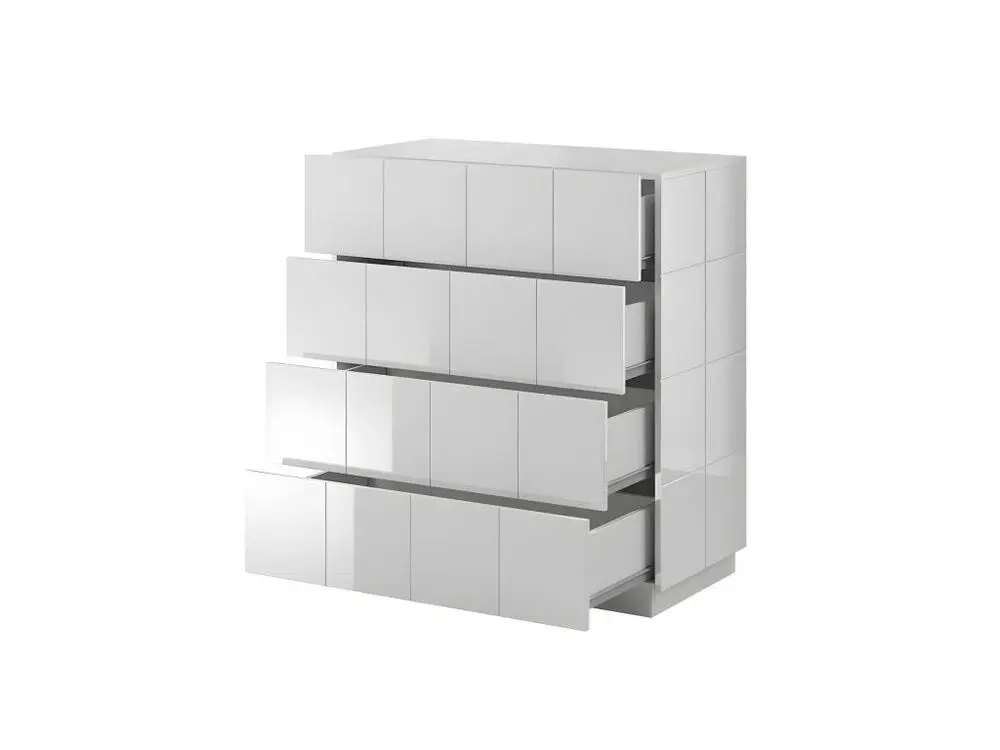Commode design blanc brillant + LED Flow - Sans LED avec 16 couleurs RVB