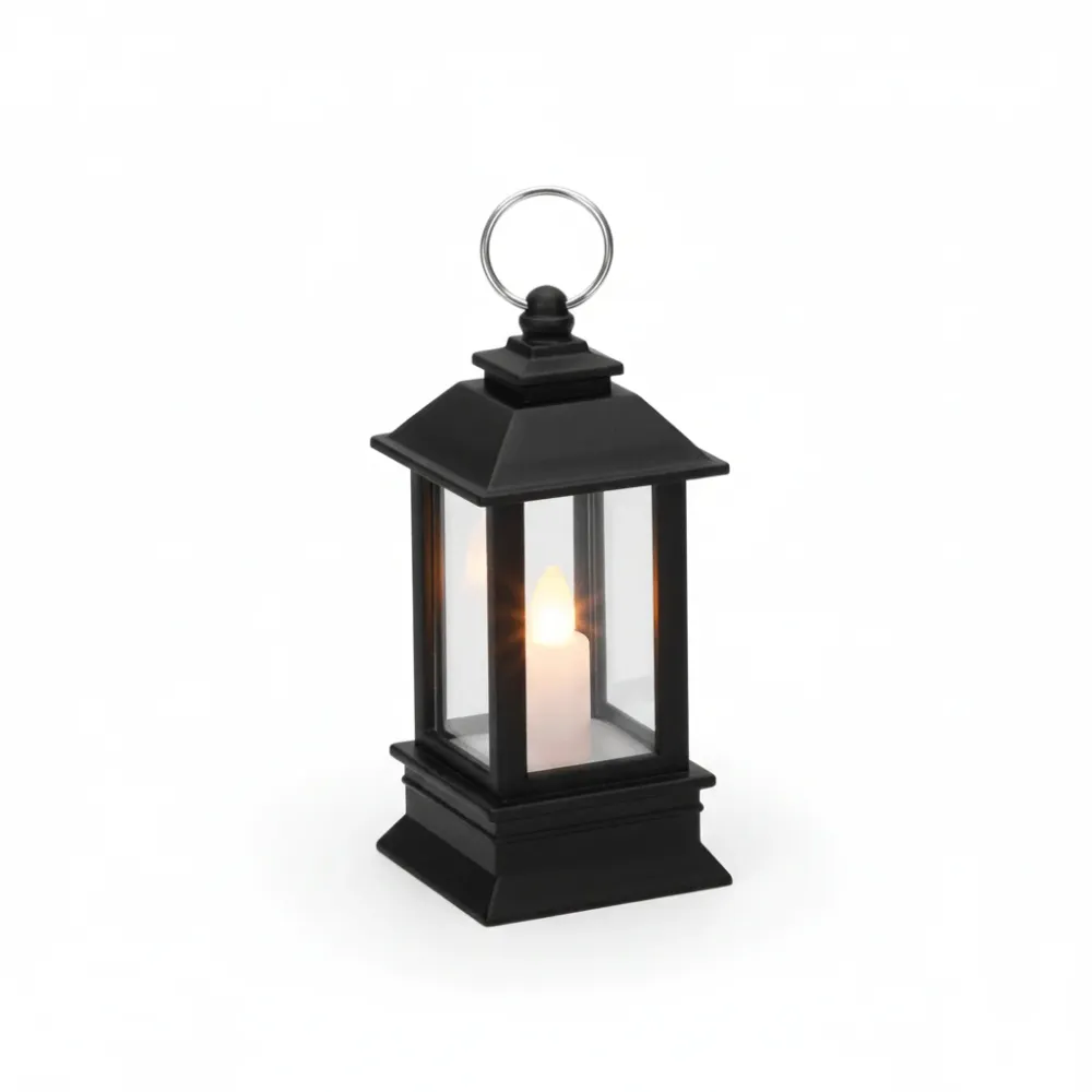 Lanterne décorative avec bougie LED intégrée avec télécommande