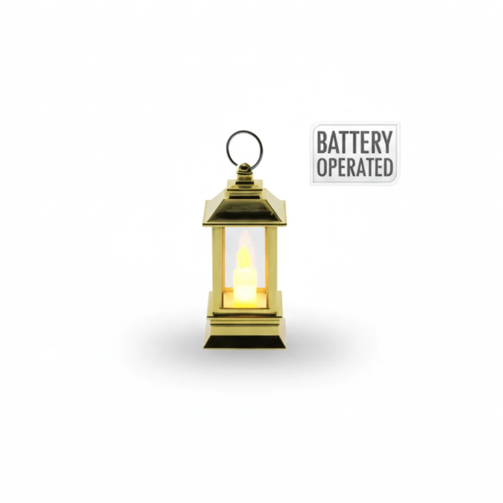 Lanterne décorative avec bougie LED intégrée avec télécommande
