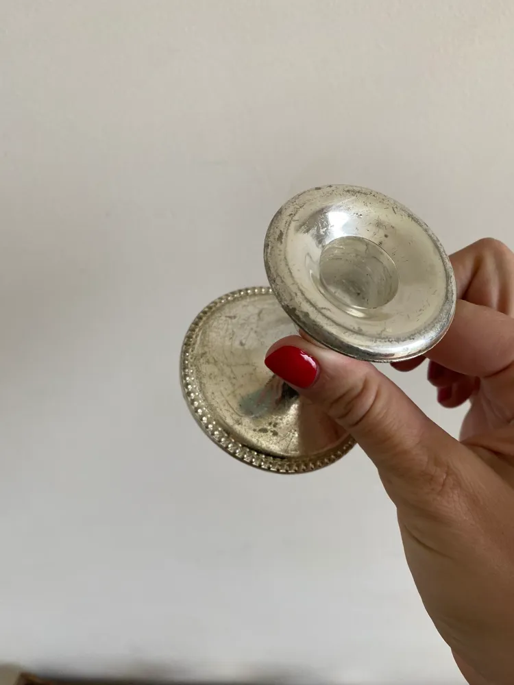 Projecteur à motifs Bougeoirs en métal argenté