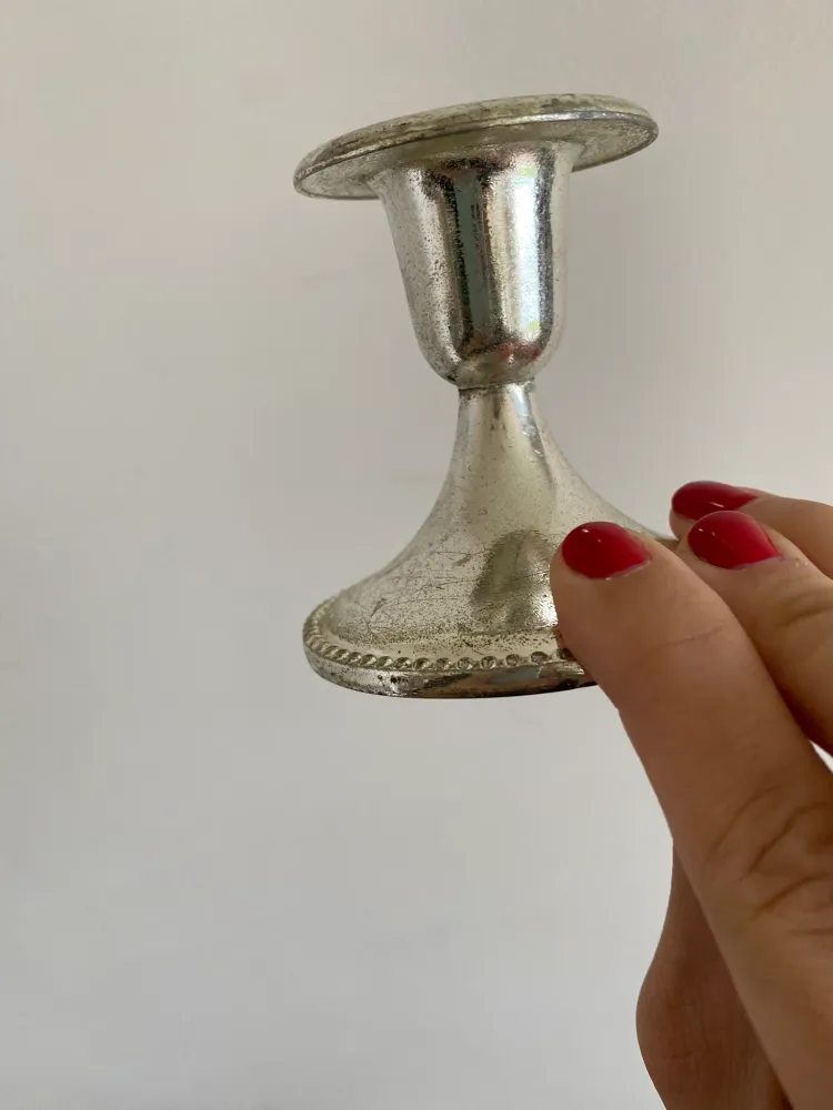 Projecteur à motifs Bougeoirs en métal argenté