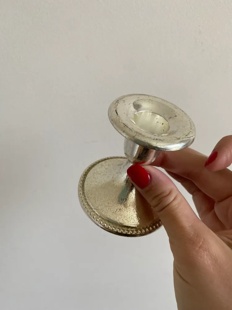 Projecteur à motifs Bougeoirs en métal argenté