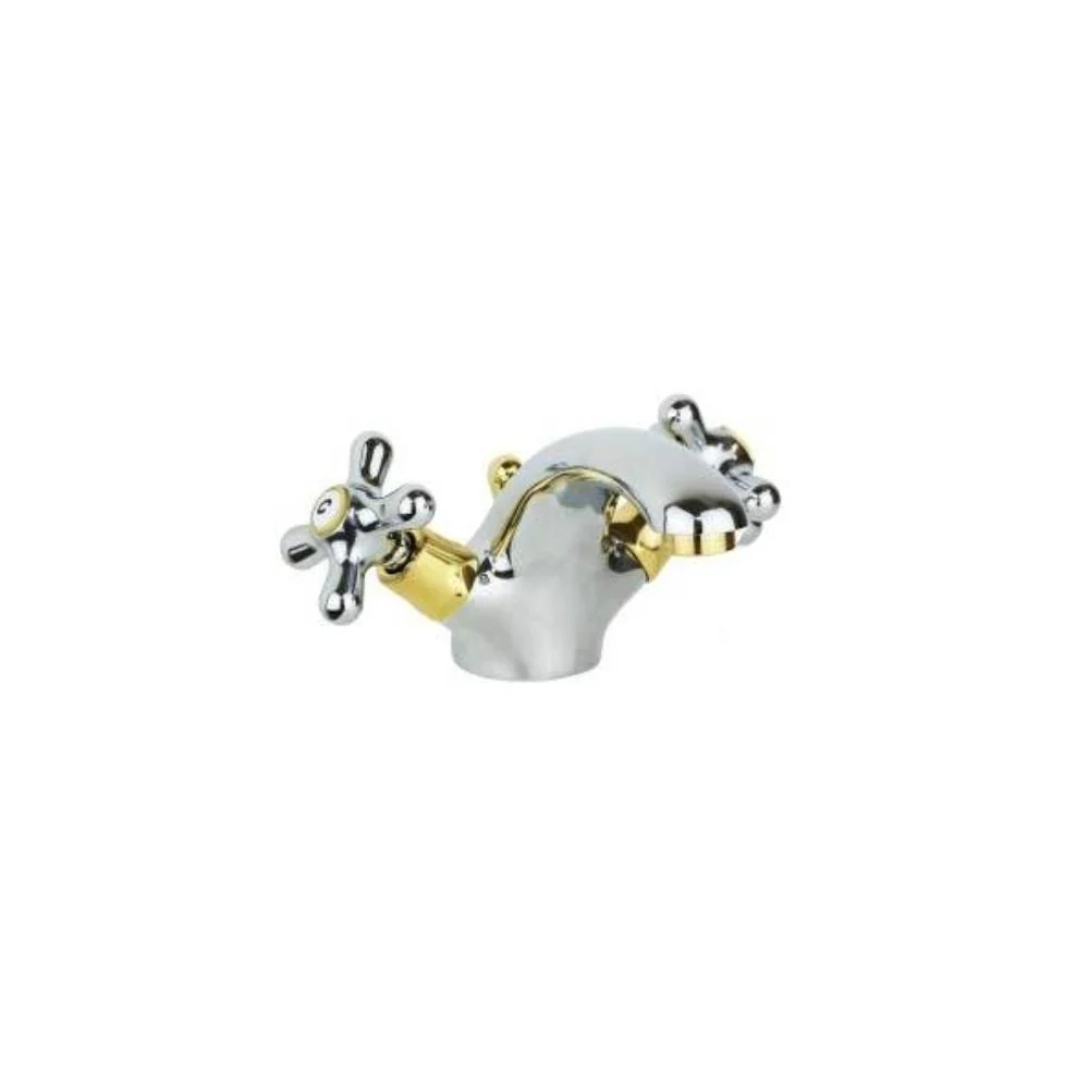 Robinet monobroche lavabo série Iris modèle IRV075CO chromé or Paffoni Diamètre 3/4"