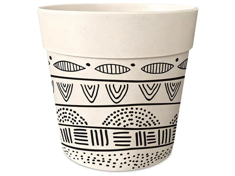 Cache pot en bambou ethnique 15.5 cm