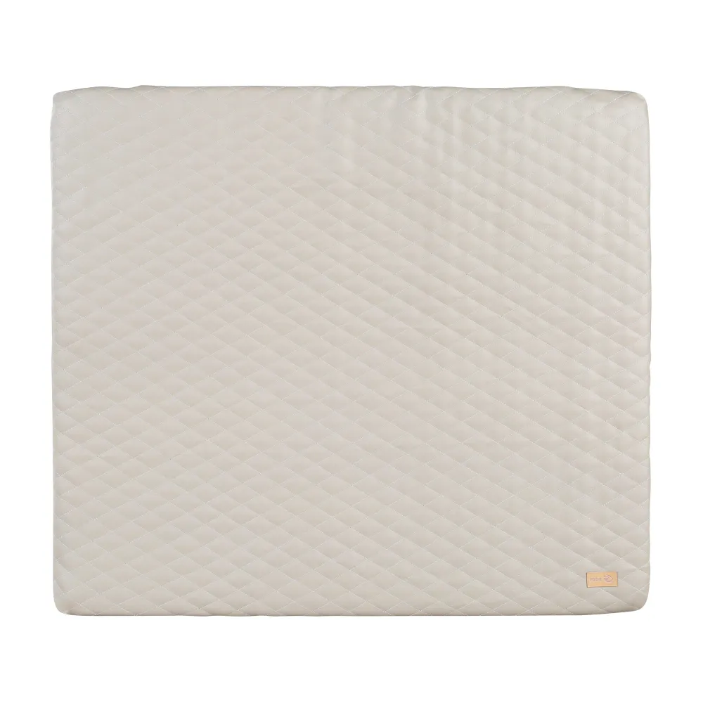 Wickelauflage 'Luxe' 85x75, abwischbares PU-Leder, Design 'Greyish gesteppt'
