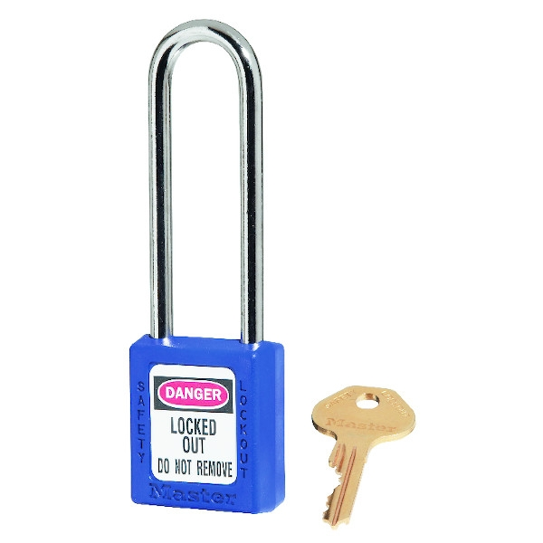 Cadenas de consignation 410LT mécanique - 76 mm - bleu - MASTER LOCK pour Vélo