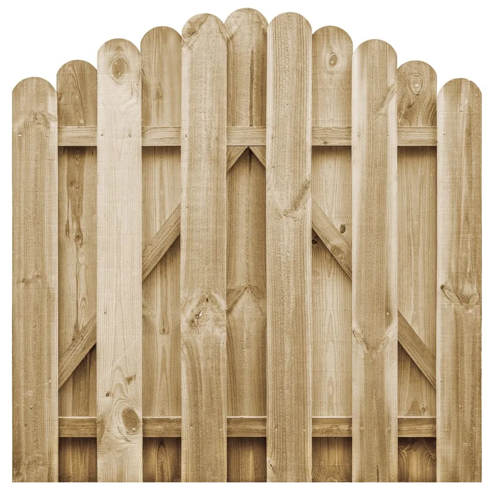 Portail de jardin Bois de pin imprégné 100x100 cm avec fonction talkie-walkie