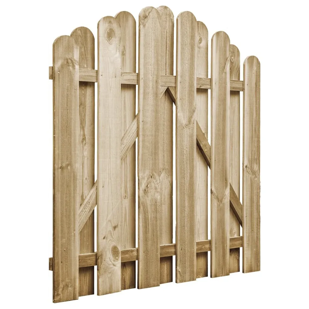 Portail de jardin Bois de pin imprégné 100x100 cm avec fonction talkie-walkie
