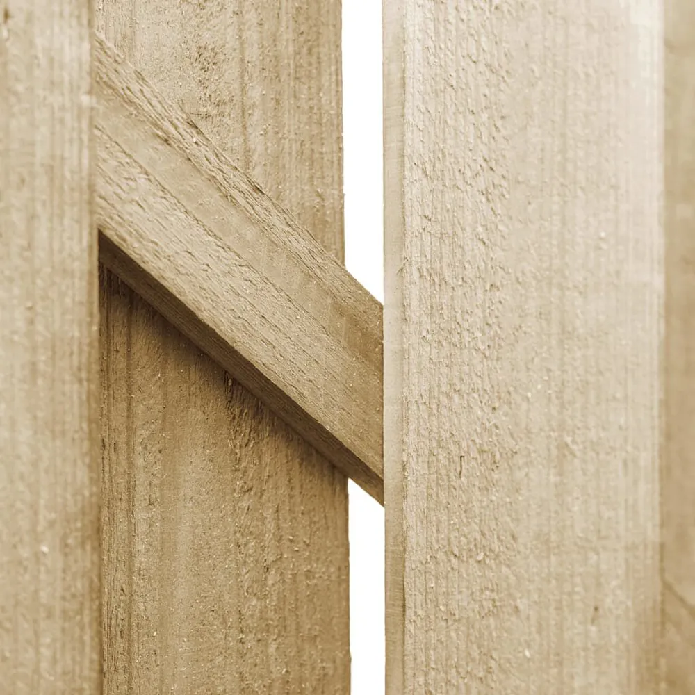 Portail de jardin Bois de pin imprégné 100x100 cm avec fonction talkie-walkie