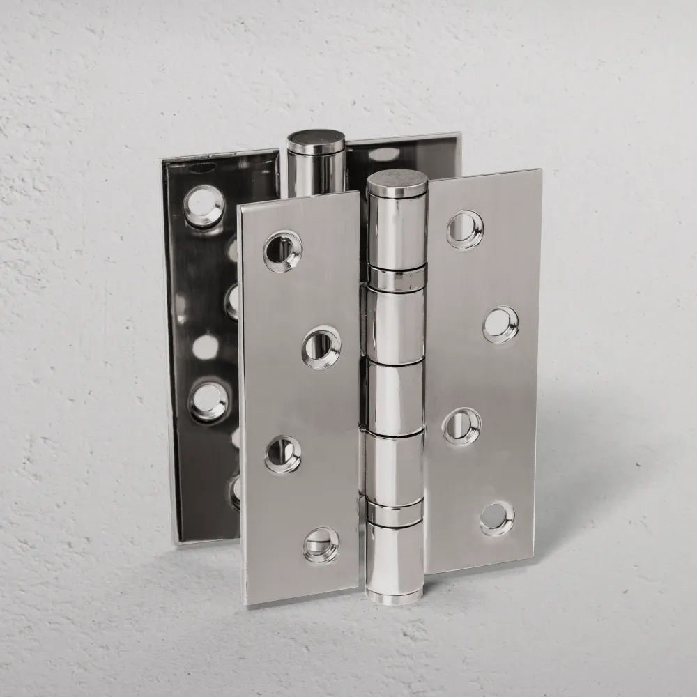 Saxon Paire de Charnières de Porte en Acier FR60 – Nickel Poli avec détecteur de mouvement
