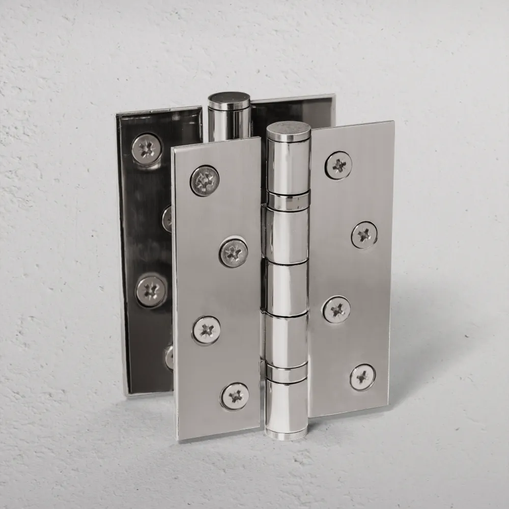 Saxon Paire de Charnières de Porte en Acier FR60 – Nickel Poli avec détecteur de mouvement