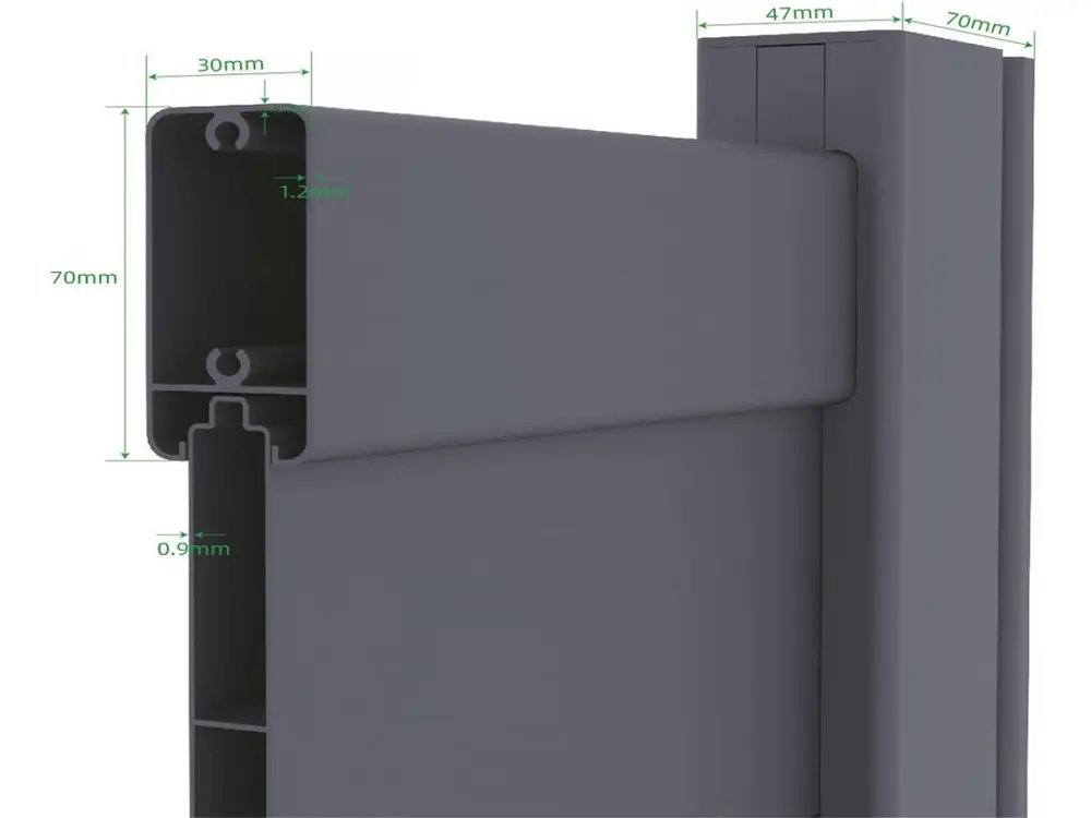 Transformateur de Portillon en aluminium "Bastien" - 100 x 176 cm - Anthracite