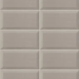 Bissel Pearl 10x20 - Carrelage mural taupe brillant style Metro