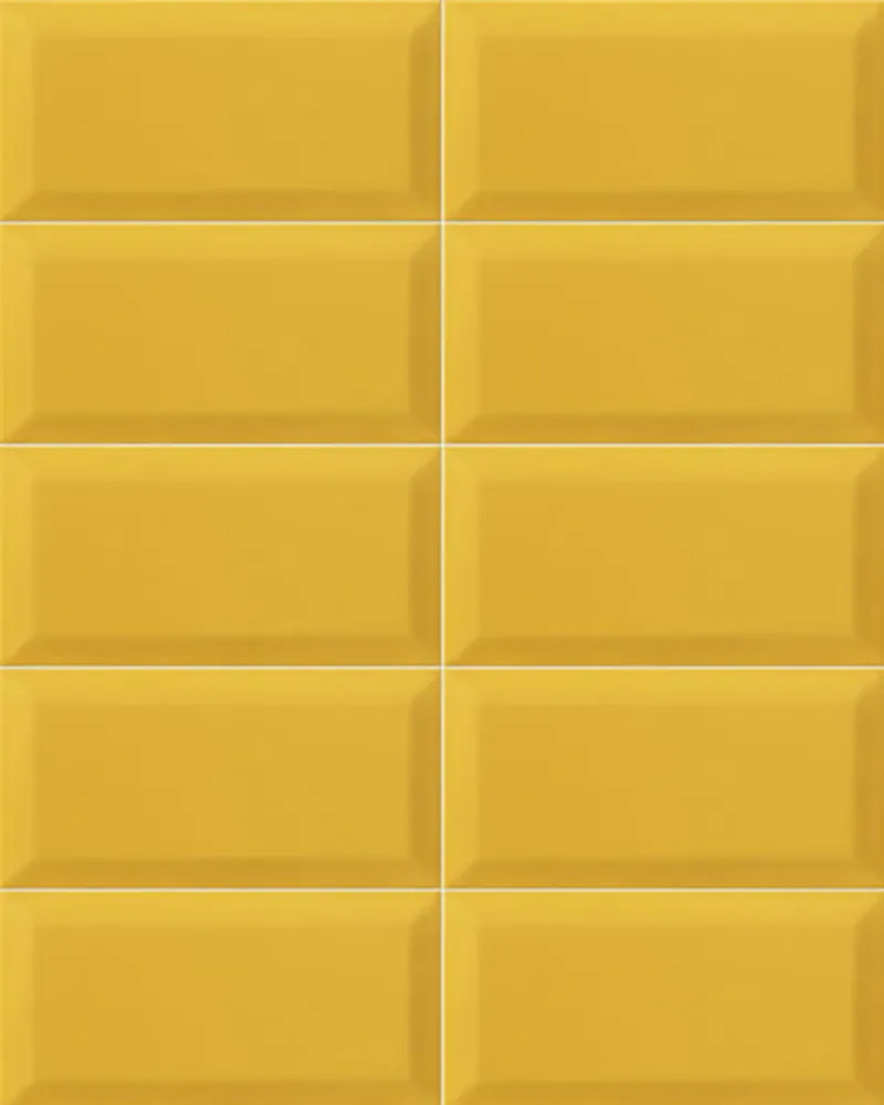 Bissel Tiger 10x20 - Carrelage mural jaune safran brillant style Metro