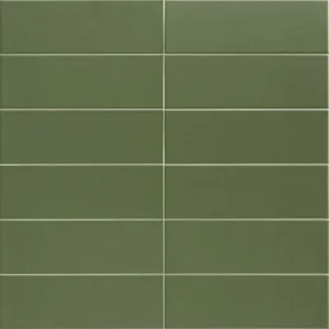 Brique de Jungle Olive 10x30 - Carrelage mural vert olive mat