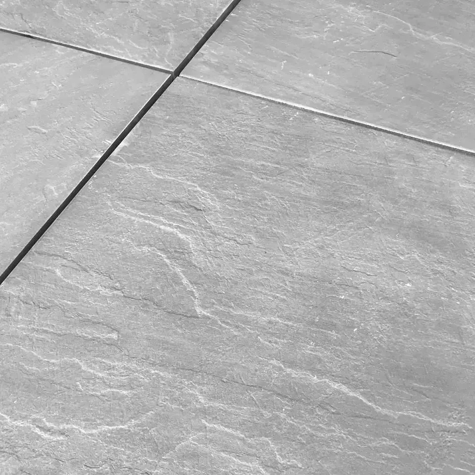 Carrelage extérieur effet pierre KANDLA GREY - 90 x 60 x 2 cm