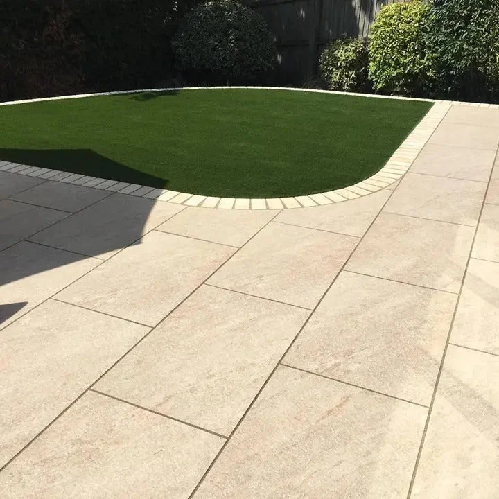 Carrelage extérieur effet pierre QUARTZITE NATUREL - 90 x 60 x 2 cm
