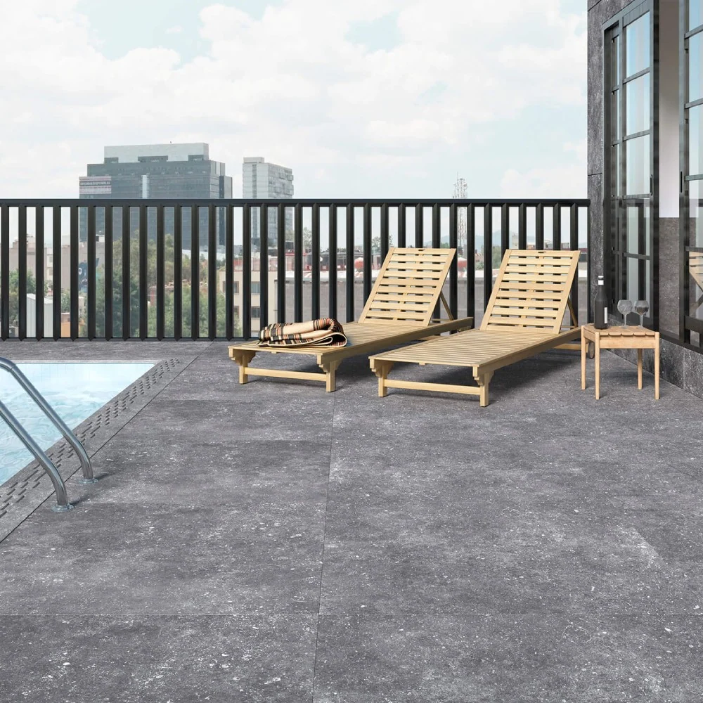 Carrelage Extérieur Grainstone 90x90 Effet Pierre