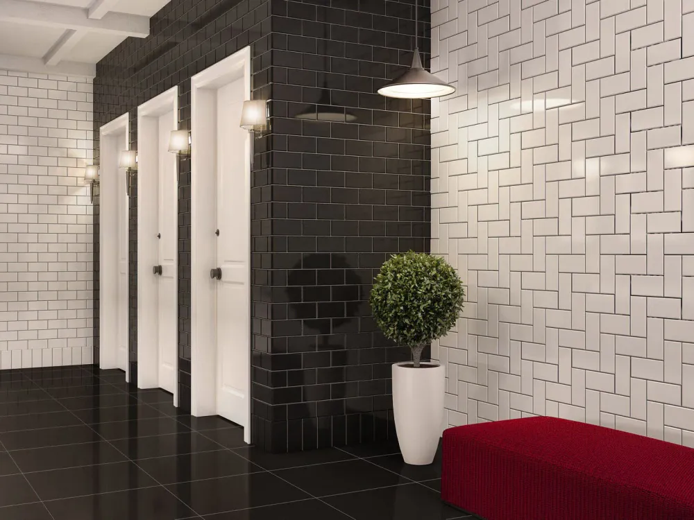 Carrelage Faïence 10x20 Metro White Miroir