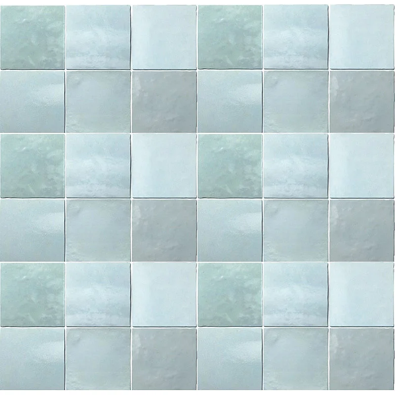 Carrelage mur effet zellige bejmat bleu 13,2x13,2 cm ARTISANAL AQUA(vendu par boite de 1m2)