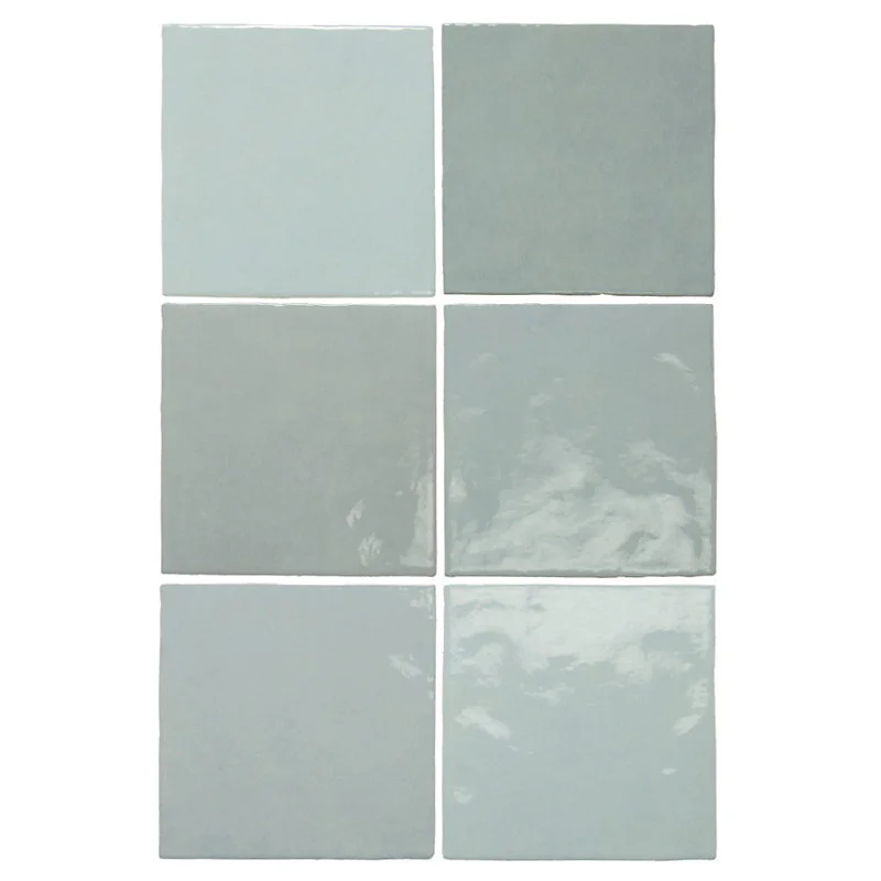 Carrelage mur effet zellige bejmat bleu 13,2x13,2 cm ARTISANAL AQUA(vendu par boite de 1m2)
