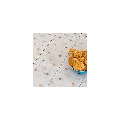 Carrelage sol / mur effet ciment motif étoile 30x30 cm FARNESE AMALFI HUMO (vendu par boite de 0.99m2)